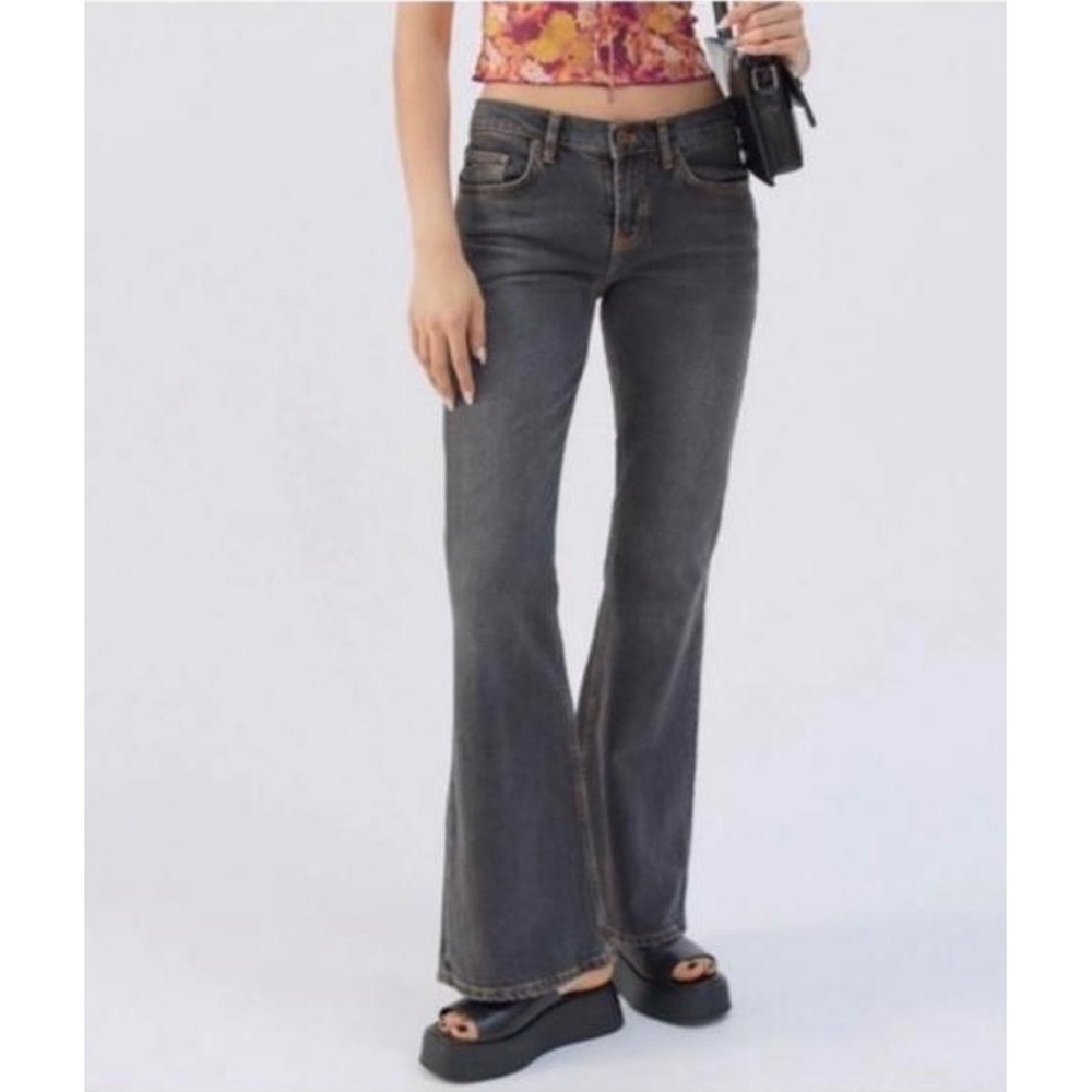 BDG Urban Outfitters Black Flare Jeans Size 27 Low Rise Bell Bottom Stretch Y2K‎
